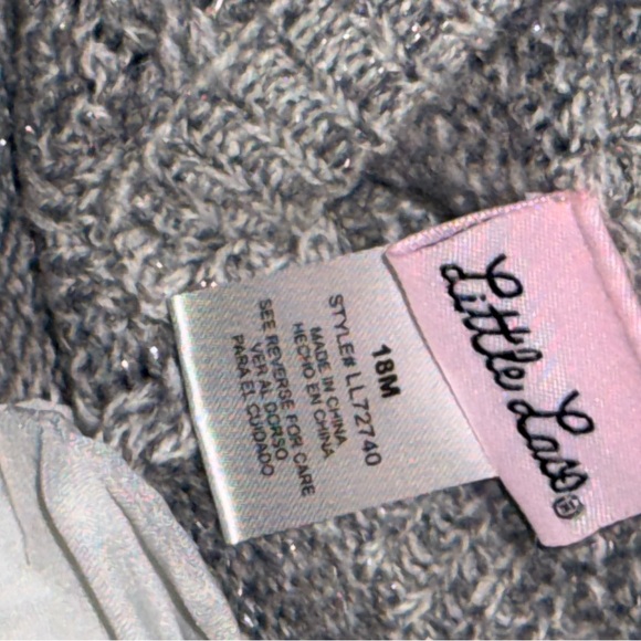 Little Lass Gray Knit Sweater &Matching Leggings 18m - Picture 3 of 8